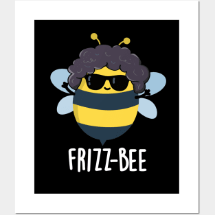 Frizz-Bee Cute Afro Bee Pun Posters and Art